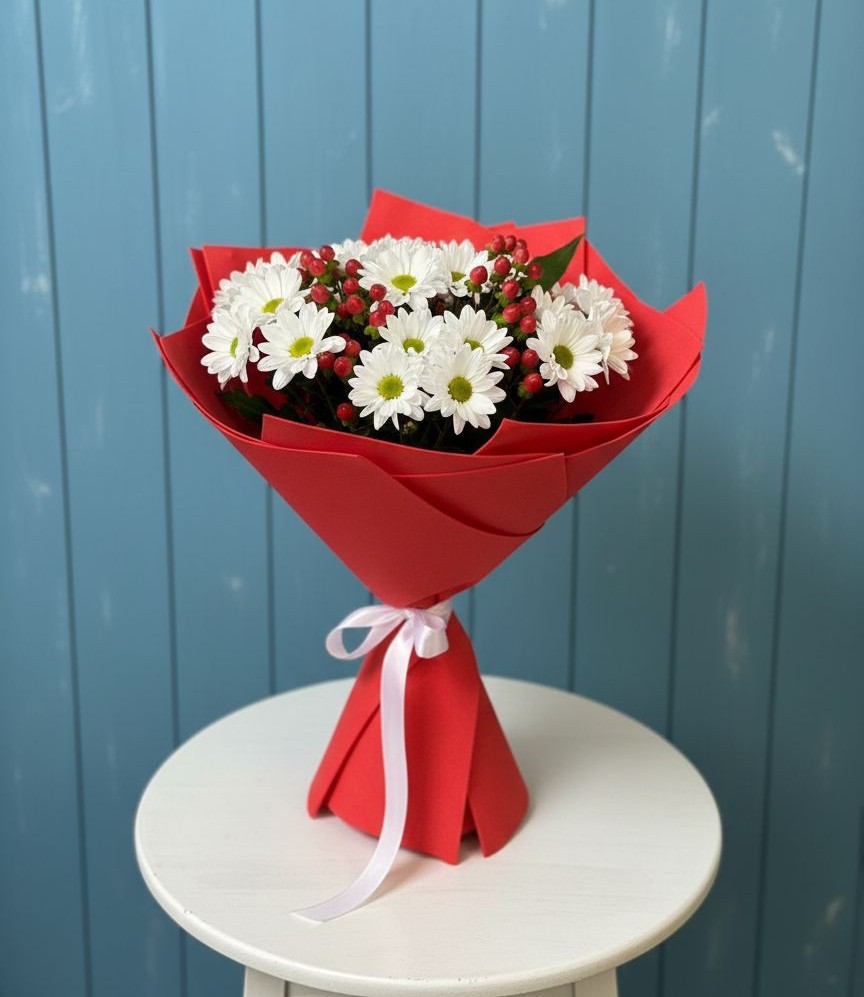 Букет цветов из: Хризантемы в Горный Тульская область