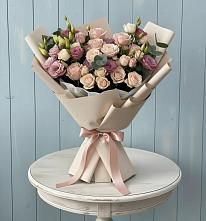 Букет цветов из:  Розы и Лизиантусы #REPLACE_PRED# Горный Тульская область