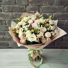 Букет цветов из:  Альстромерии, Розы и Хризантемы #REPLACE_PRED# Горный Тульская область