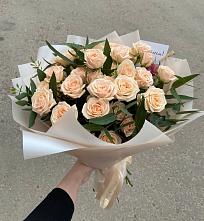 Букет Кремовые розы Латте в Горный Тульская область
