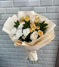 Букет цветов из:  Розы и Хризантемы в Горный Тульская область