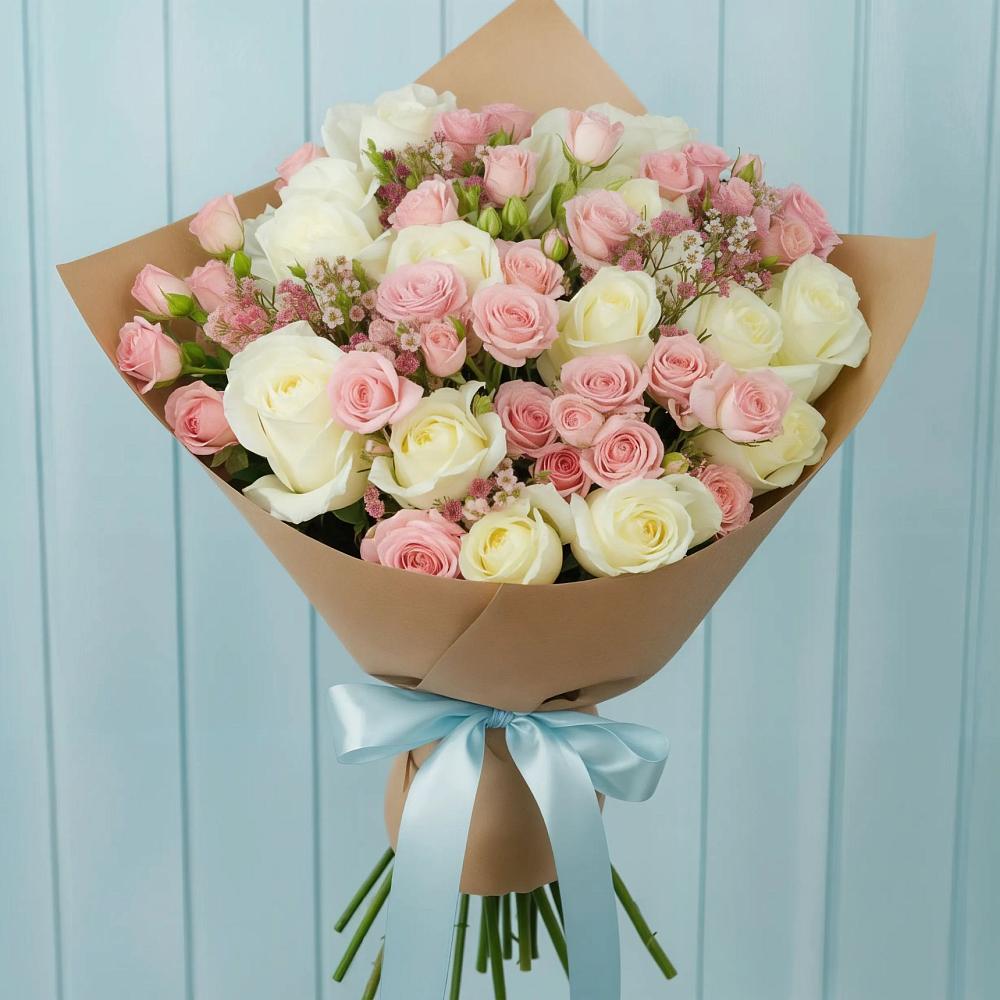 Букет цветов из: Розы в Горный Тульская область