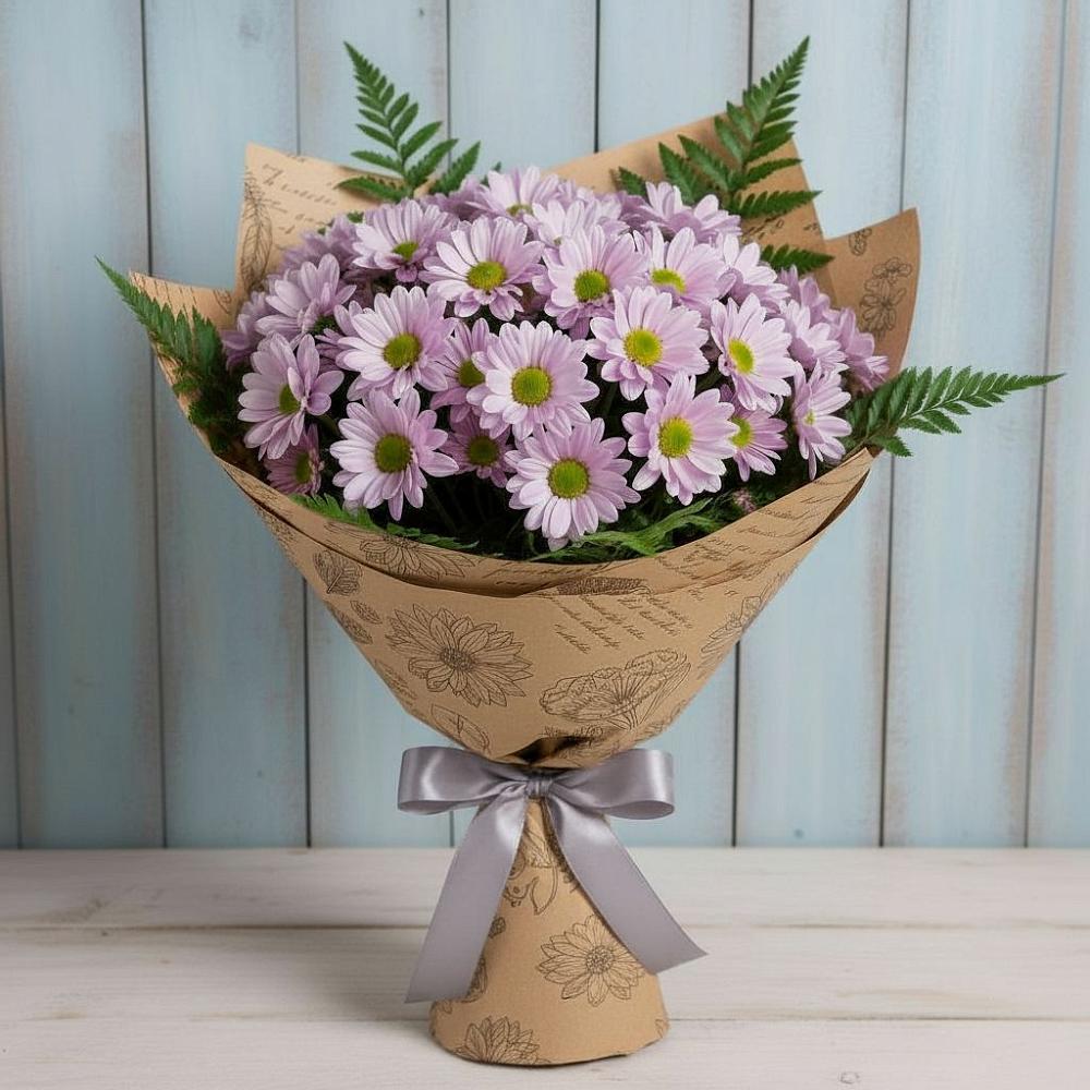 Букет цветов из: Хризантемы в Горный Тульская область