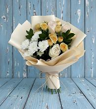 Букет цветов из:  Розы и Хризантемы в Горный Тульская область