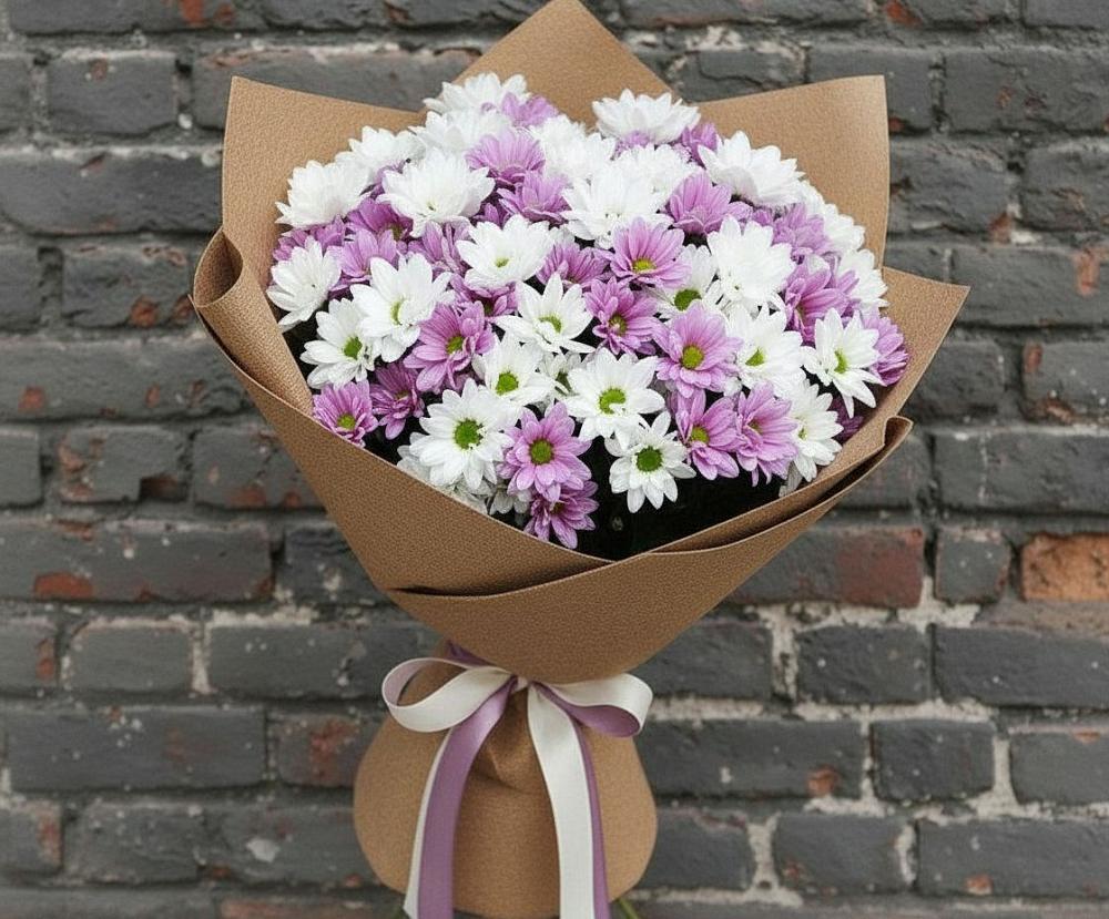 Букет цветов из: Хризантемы в Горный Тульская область