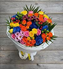 Букет цветов из:  Розы и Хризантемы в Горный Тульская область