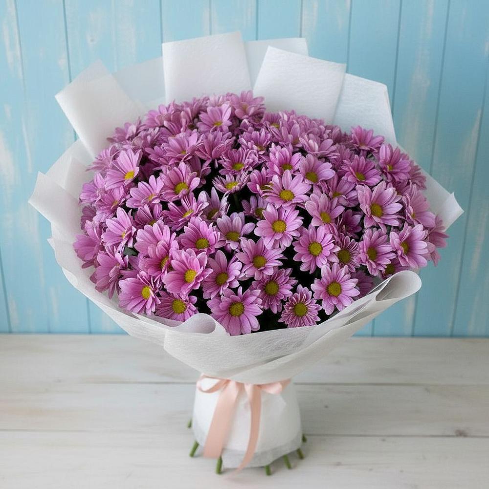 Букет цветов из: Хризантемы в Горный Тульская область
