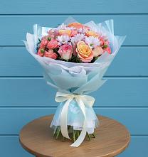 Букет цветов из:  Хризантемы и Розы #REPLACE_PRED# Горный Тульская область